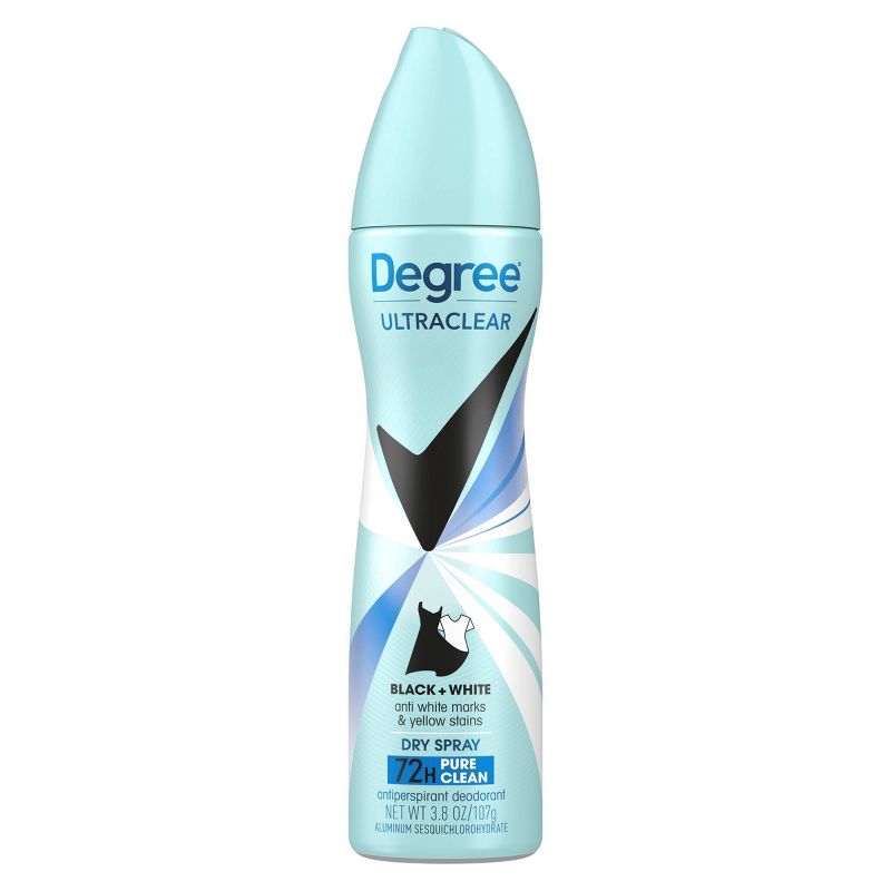 Degree Ultra Clear Black + White Pure Clean Antiperspirant & Deodorant Dry Spray - 3.8oz, 2 of 14