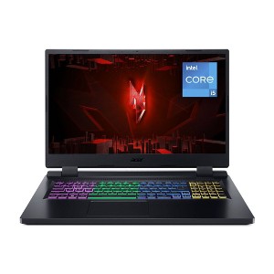 Acer Nitro 17.3" 144Hz Gaming Laptop - Intel Ci5 - 8GB RAM - 512 SSD - NVidia RTX3050 GPU - Black (AN517-55-51DQ) - 1 of 4
