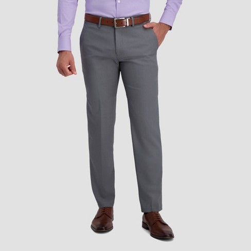 Haggar H26 Men's Premium Stretch Straight Fit Trousers - Dark Gray 36x30 :  Target