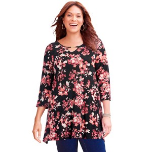 Catherines Women's Plus Size Seasonless Swing Tunic - 1 of 4