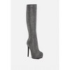 Nebula Rhinestone Embellished Stiletto Calf Women Boots - 2 of 4