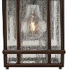 Kathy Ireland Sierra Craftsman Mission Outdoor Wall Light Fixture Rubbed Bronze 11" High Frosted Seeded Glass Panels for Post Exterior Barn Deck House - 3 of 4