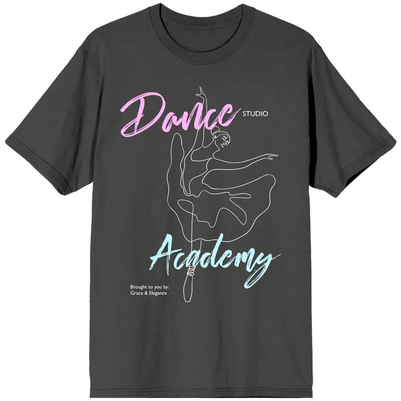 Dance Studio Academy: Brought to You By Grace & Elegance Unisex Adult Black Short Sleeve Tee, 1 of 3