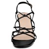 Allegra K Women's Square Toe Knots Strappy Ankle Strap Chunky Heels Sandals - 3 of 4