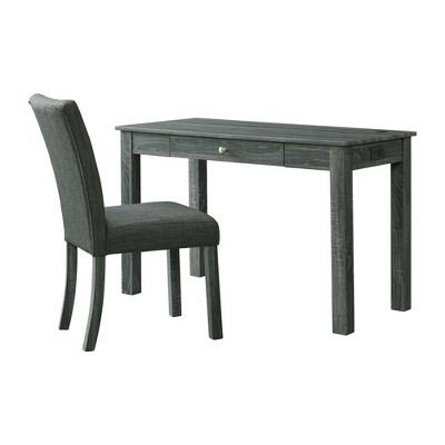 Draven Desk & Chair with USB Dark - Picket House Furnishings