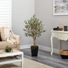 Nearly Natural 4.5-ft Olive Artificial Tree in Black Metal Planter - 4 of 4
