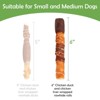 MON2SUN Dog Treats, Triple Flavor 6 Inch Chicken Liver Duck and Chicken Wrapped Rawhide Sticks, Teeth Cleaning Snacks for Medium Dogs - 3 of 4