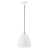 Livex Lighting Arlington 1 - Light Pendant in  White/Brushed Nickel - 2 of 4