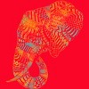 Women's Design By Humans Elephant (Majestic) By kase Racerback Tank Top - 2 of 3