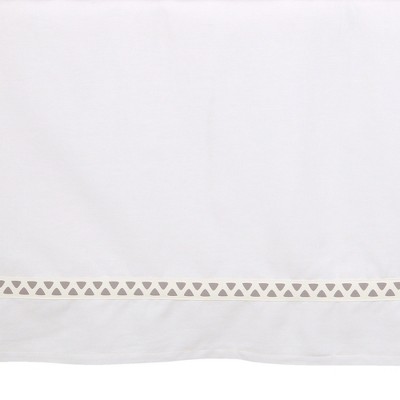 Lambs & Ivy Signature White Organic Cotton Crib Skirt/Dust Ruffle