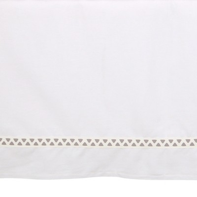 Lambs & Ivy Signature White Organic Cotton Crib Skirt/Dust Ruffle