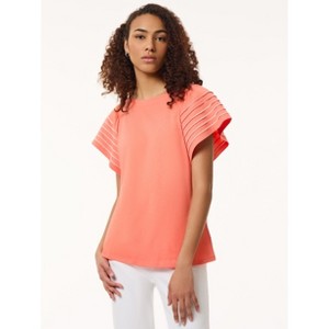 Jones New York Flutter Short Sleeve Top - 1 of 3