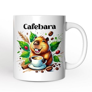 Cafebara Gift Mug, Coffee and Capybara Lover Gift (Non-Custom Only)| OrnamentallyYou - 1 of 4