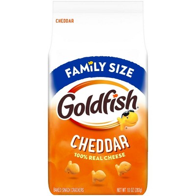Goldfish Cheddar Cheese Crackers, 10 oz Bag, Pack of 2