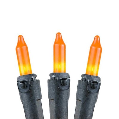 50-Light Frosted Orange Incandescent Mini String Lights for Indoor/Outdoor Use