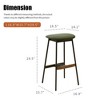 Set of 2 Bar Stools Comfortable & Stylish Counter Bar Stools,Soft Fabric, Backless for Kitchen, Dining Room Bar Chairs - 3 of 4