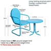 Northlight 3-Piece Retro Metal Tulip Chairs and Side Table Outdoor Set, Sky Blue - 4 of 4