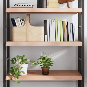 vidaXL Wall Shelf Light Brown 31.5 in.x23.6 in.x(0.8 in.-2.4 in.) Treated Solid Wood Oak - 1 of 4