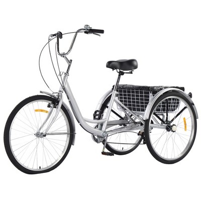 Whizmax Adults Tricycles 24"/26" 3 Wheel Bikes for Adult with 7 Speed for Women Men, Dual Chain, Adult Trikes with Basket for Shopping, Beach and City