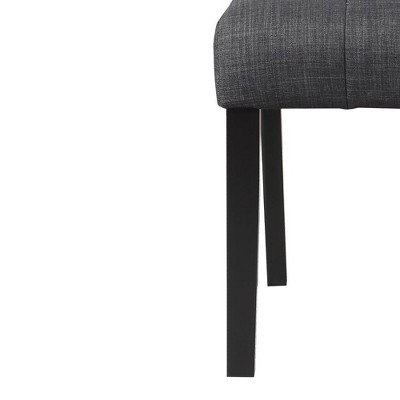 Kusa 45" Round Black Engineering Stone Dining Set with Gray Upholstered Chairs