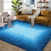 Washable Modern Bordered Rug Non Slip Low Pile Rug Soft Throw Floor Cover Foldable Indoor Carpet for Living Room Bedroom Office - 2 of 4