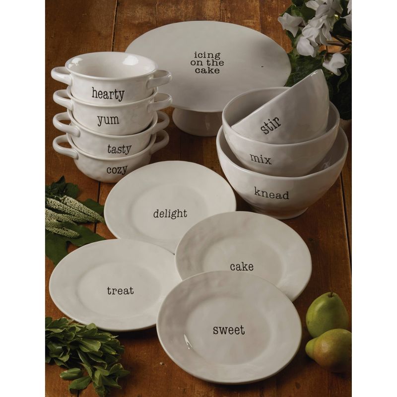Certified International It's Just Words Ceramic Mixing Bowls White - Set of 3, 2 of 3