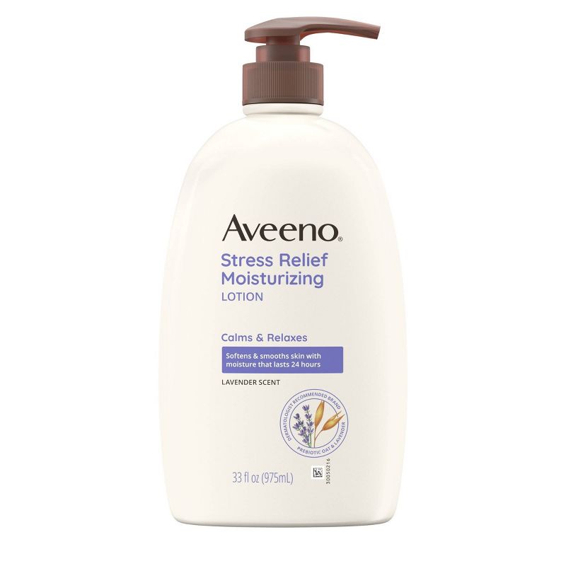 Aveeno Stress Relief Moisturizing Body Lotion with Lavender Scent, Natural Oatmeal to Calm and Relax, 3 of 13