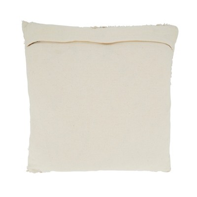 Embroidered Cotton Tufted Decorative Pillow Cover