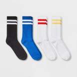 Men's Striped Varsity Crew Socks 4pk - Original Use™ 6-12
