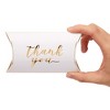 Sparkle and Bash 100 Pack White Thank You Boxes for Favors with Gold Foil, Bulk Gift Wrap for Party Supplies, 5.2 x 3.2 In - 3 of 4