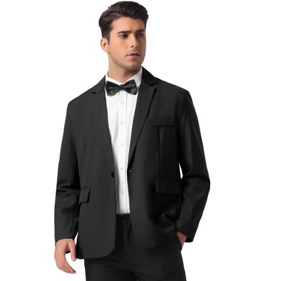 INSPIRE CHIC Men's Business Regular Fit Notch Lapel Single Formal Breasted Blazer