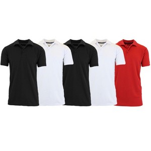 Galaxy By Harvic Men's Tagless Dry-Fit Moisture-Wicking Polo Shirt - 1 of 2