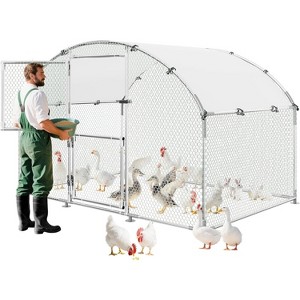 Metal Chicken Coop, Waterproof and UV-Resistant Dome-Shaped Heavy-Duty Poultry Cage, Suitable for Outdoor, Backyard, and Farm Use - 1 of 4