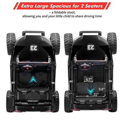24V Black 2-Seater Ride-On UTV Car with Remote Control