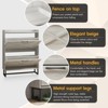 Narrow Shoe Rack Cabinet with Flip Drawers, Hidden Golden Handles - 3 of 4