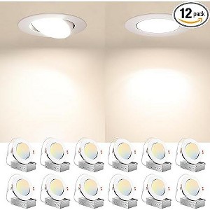 12 Pack 4 Inch 5CCT Gimbal LED Recessed Lighting - 1 of 1