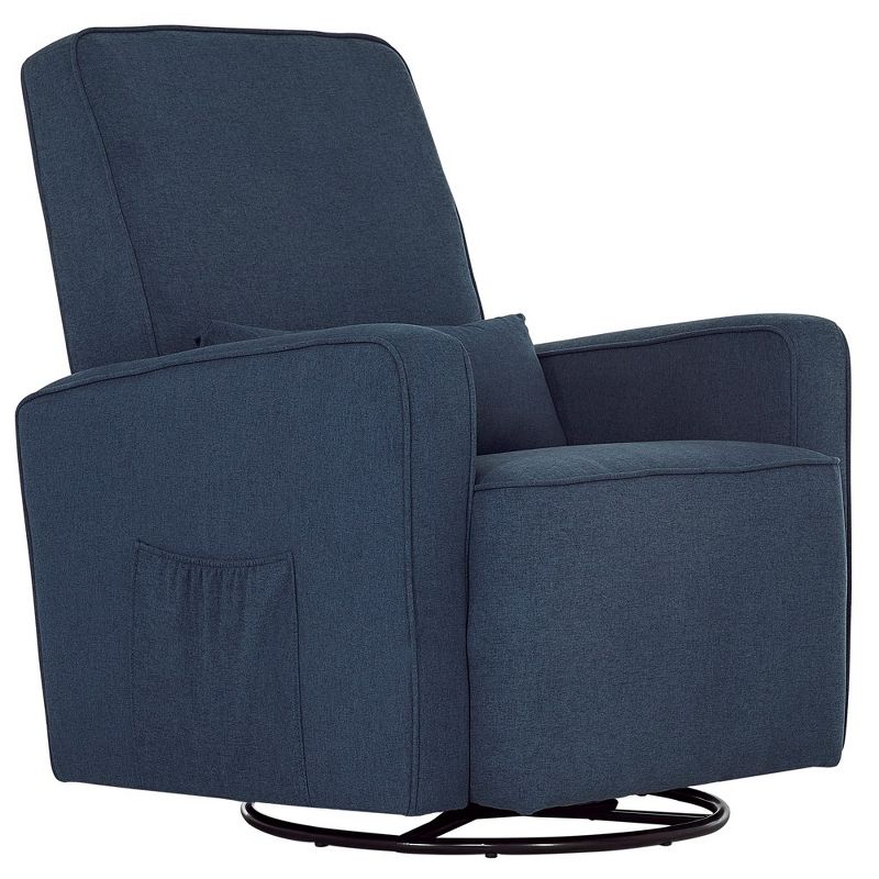 Evolur Holland Upholstered Plush Seating Glider Swivel Chair, 2 of 6