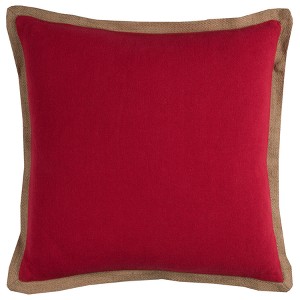 Rizzy Home Solid Throw Pillow Red