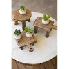 Cutting Board Risers, 5.5"H Recycled Wood Display Stands, Rustic Brown Finish, Set of Three by Kalalou - 3 of 3