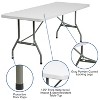 Flash Furniture 6-foot Granite White Plastic Folding Table : Target