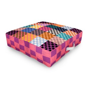 Schatzi Brown Alice Check Multi Outdoor Floor Cushion - Deny Designs - 1 of 2