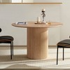 Vatros Mid-Century Modern Wooden Dining Table Round Dinner Tables，Oak - 2 of 4