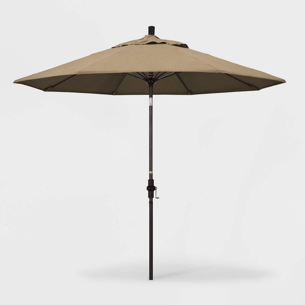 Photos - Parasol 9' x 9' Sun Master Patio Umbrella Collar Tilt Crank Lift - Sunbrella Heath