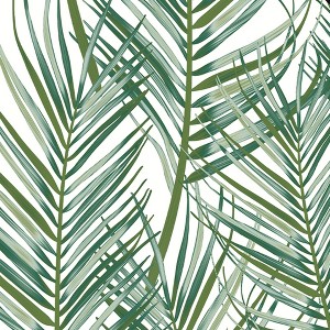 Transform White and Green Palm Peel and Stick Wallpaper - 1 of 4