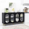 Hooseng Mid Century Modern Accent Cabinet, Sideboard Buffet with Acrylic Doors, Multifunctional Console Table with Storage for Living Room - 4 of 4