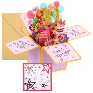 Unique Bargains Thickened Paper 3D Funny Women Gift Greeting Card - 1 of 4