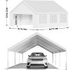 16 ft x 32 ft Party Tent, Heavy Duty Event Shelter with Removable Sidewall, Outdoor Gazebo Canopy for Birthday Party Wedding Event, Straight Edge - 3 of 4