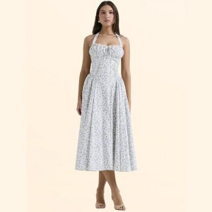 white christmas dresses Annalee Corset Floral Mini Dress main image 0