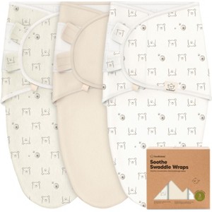 3pk Soothe Baby Swaddle 0-6 Months, Organic Baby Swaddle Sleep Sacks, Newborn, Infant Swaddle Sack - 1 of 4