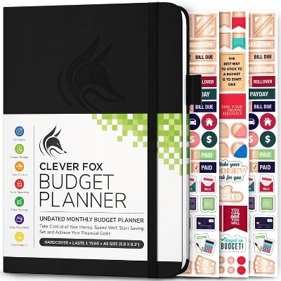 Undated Budget Planner 5.5x8.32 Black - Clever Fox